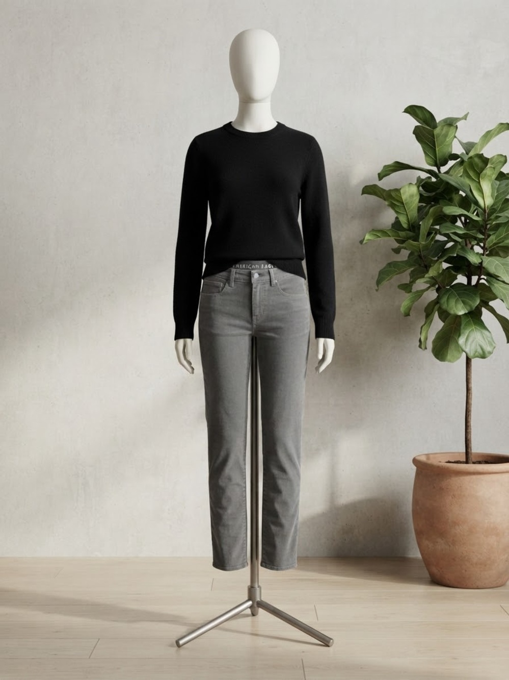 American Eagle Outfitters Gray Straight Leg Jeans